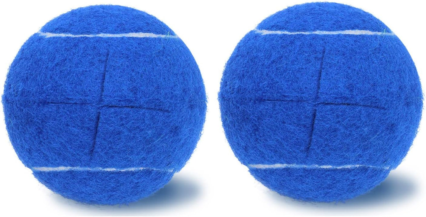 2 PCS Precut Walker Tennis Balls for Furniture Legs and Floor Protection, Heavy Duty Long Lasting Felt Pad Glide Coverings (Dark Blue)