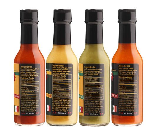 Hot Sauce Classic Variety Pack 5 Fl Oz Pack of 4